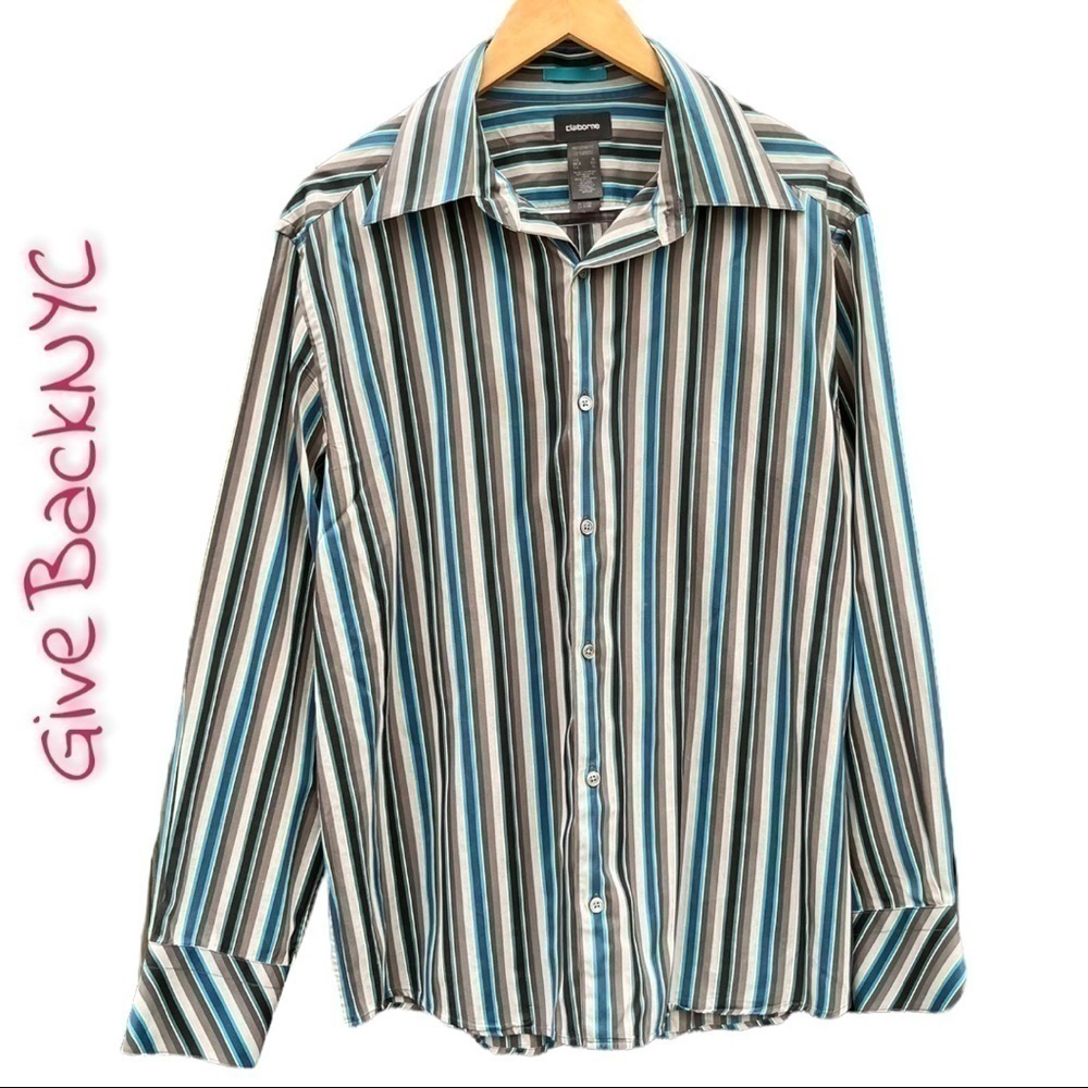 Claiborne Button Down Dress Shirt Size XL - Picture 2 of 4